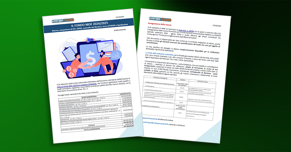 Speciale "Il Fondo MOF 2024/2025"